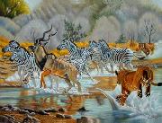 unknow artist Zebras 018 Spain oil painting artist